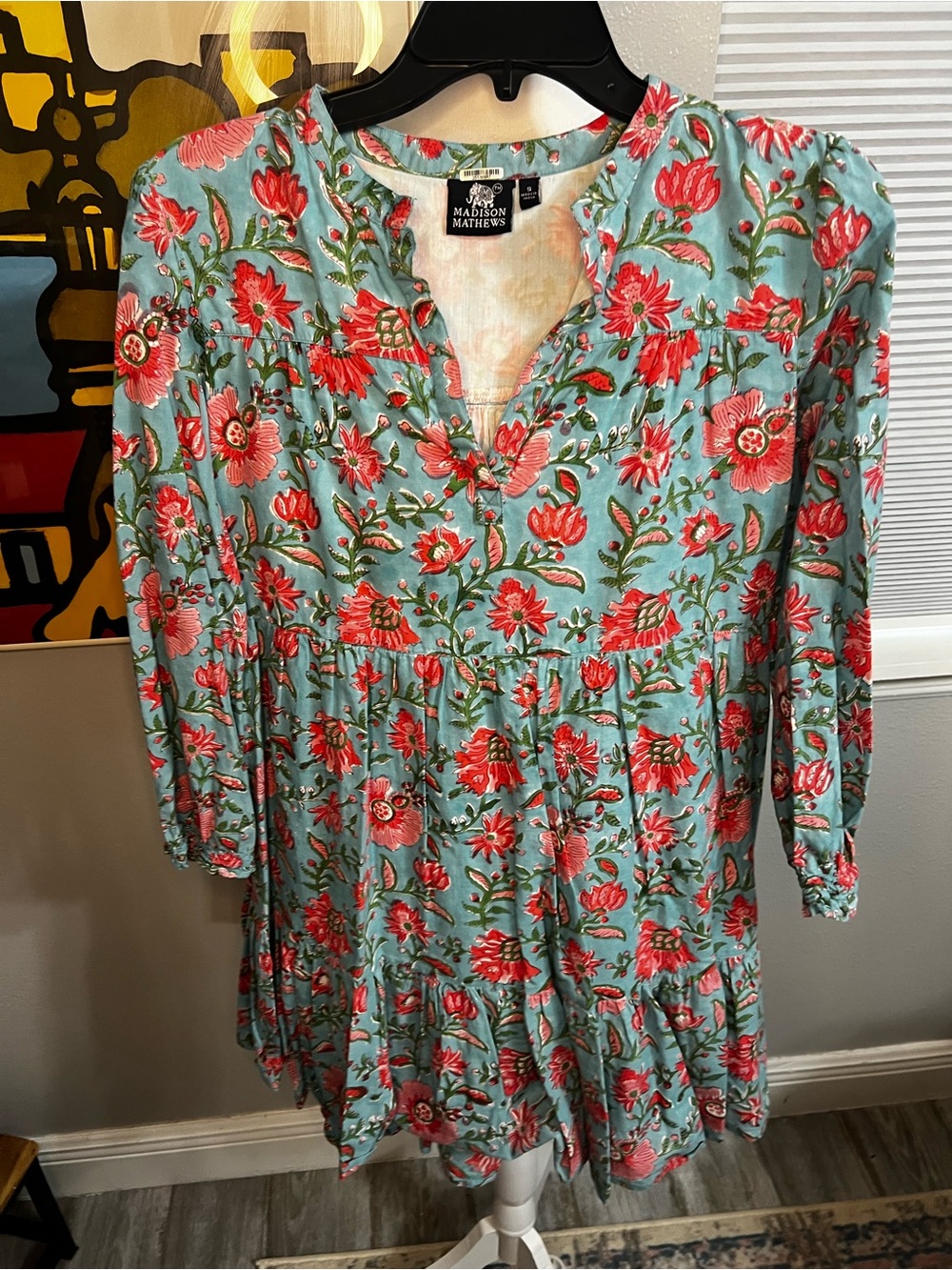 MADISON MATHEWS Dress Floral
Multicolor Small Long Sleeve - Picture 4 of 13